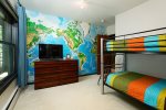 Third bedroom offers twin bunk bed 
